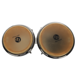 Latin Percussion LP201AX-2 Generation II Bongos - White With Black Nickel Hardware