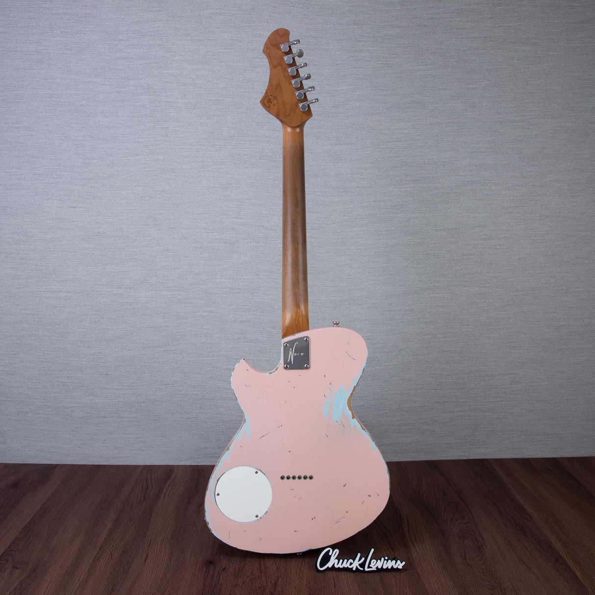 Novo Guitars Solus F2 Electric Guitar - FOF Shell Pink over Sonic Blue - #26047