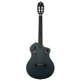 Ortega Tour Player Series Thinline Crossover Nylon String Acoustic Electric Guitar - Black