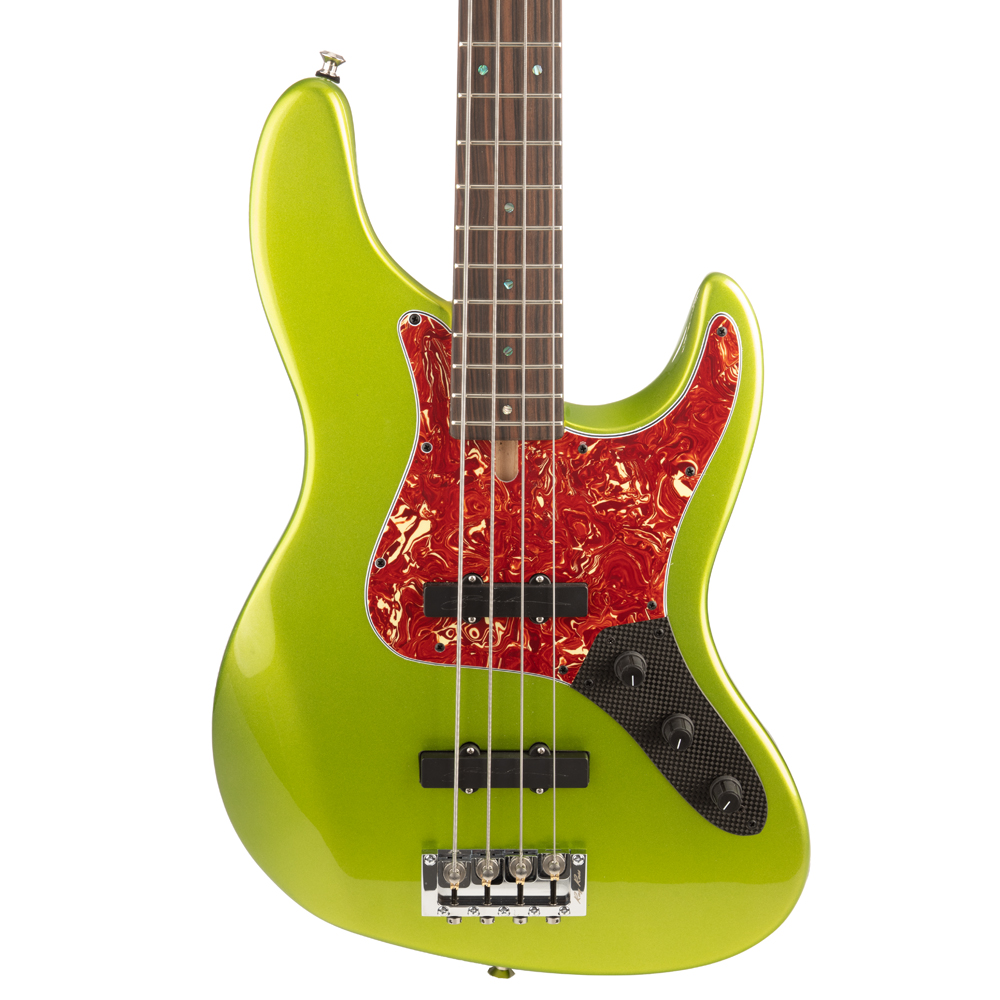 Brubaker JXB-4 Standard Bass Guitar - Green Metallic - New