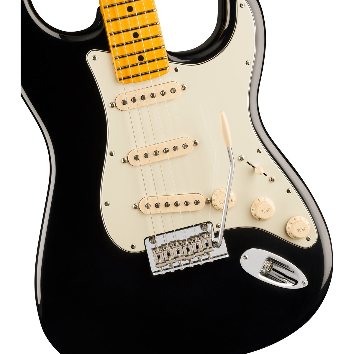 Fender American Professional Stratocaster Electric Guitar, Maple Fingerboard - Black