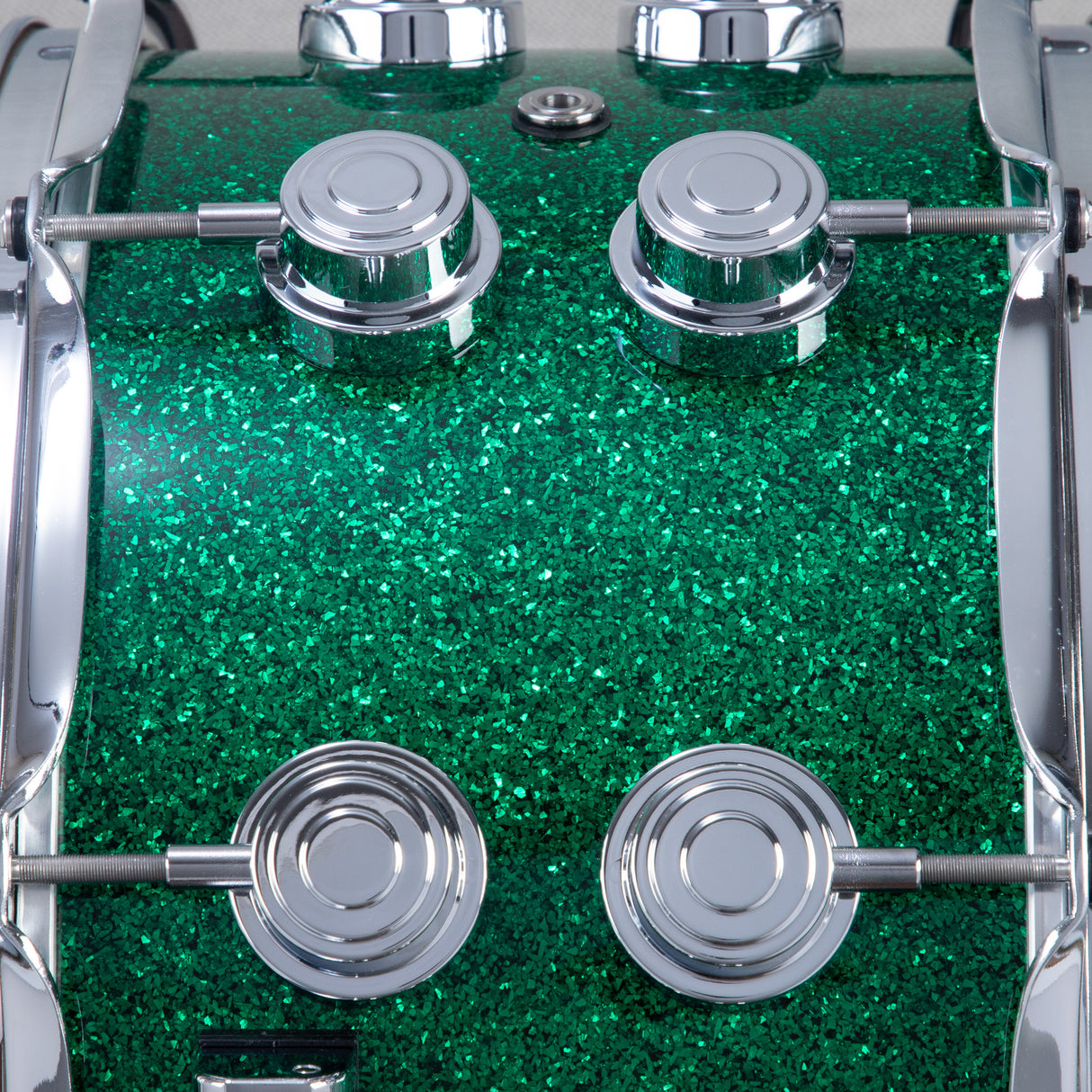 DW 7 x 14-Inch Collector's Series SSC Maple Snare Drum - Green Glass with Chrome Hardware