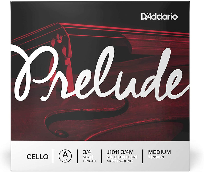 D'Addario Prelude Single Cello A String - 3/4 Scale Medium Tension