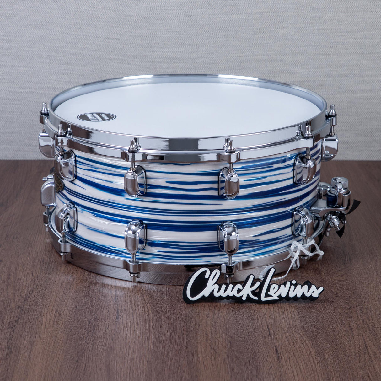 Tama 6.5 x 14-Inch Starclassic Walnut/Birch Snare Drum - Blue and White Oyster