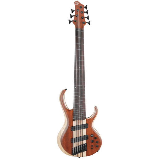 Ibanez BTB7MS-NML Multi-Scale 7-String Bass Guitar - Natural Mocha Low Gloss