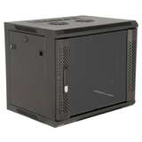 Gator GRW1009509 9U Fixed Wall Rack with Glass Door