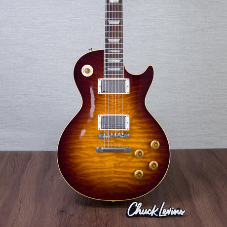 Gibson Custom Shop 1959 Les Paul Standard Reissue 5A Quilt Maple Top Electric Guitar - Faded Tobacco Sunburst - #960147