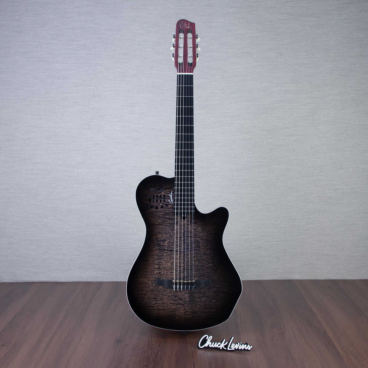 Godin MultiAc Grand Concert SA Nylon String Acoustic-Electric Guitar - Trans Black - CHUCKSCLUSIVE - #25313356