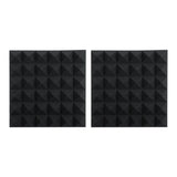 Gator GFW-ACPNL1212PCHA-2PK Charcoal 12 x 12 x 2-Inch Acoustic Pyramid Panel - 2 Pack