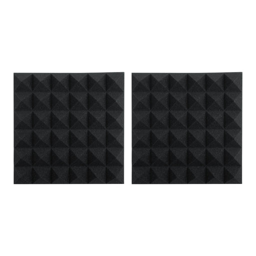 Gator GFW-ACPNL1212PCHA-2PK Charcoal 12 x 12 x 2-Inch Acoustic Pyramid Panel - 2 Pack