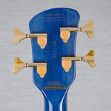 Spector Euro 4 LT Poplar Burl Over Ash Electric Bass Guitar - Faded Light Blue Gloss - CHUCKSCLUSIVE - #]C121NB23300