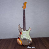 Fender Custom 1961 Stratocaster Electric Guitar Super Heavy Relic - Shoreline Gold over 3-Color Sunburst - #CZ586841