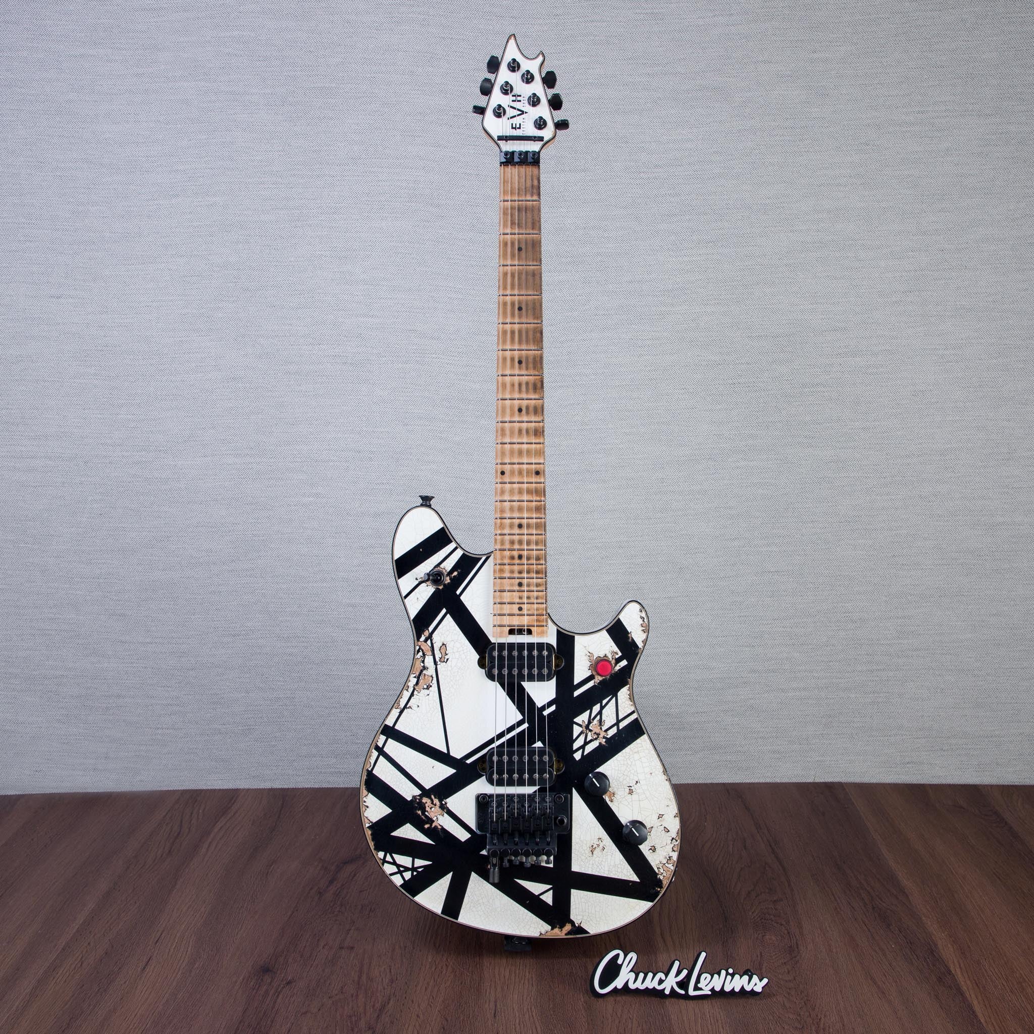 EVH Black and White Stripe 自作ギターレリックカスタム EVH Custom Shop Special Edition Wolfgang Stripes Electric Guitar