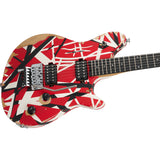 EVH Limited Edition Special Striped Series Wolfgang Electric Guitar - Red, Black, and White Aged