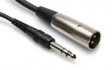 Hosa STX-110M Balanced Interconnect 1/4" TRS To XLRM, 10 Feet Audio Cable