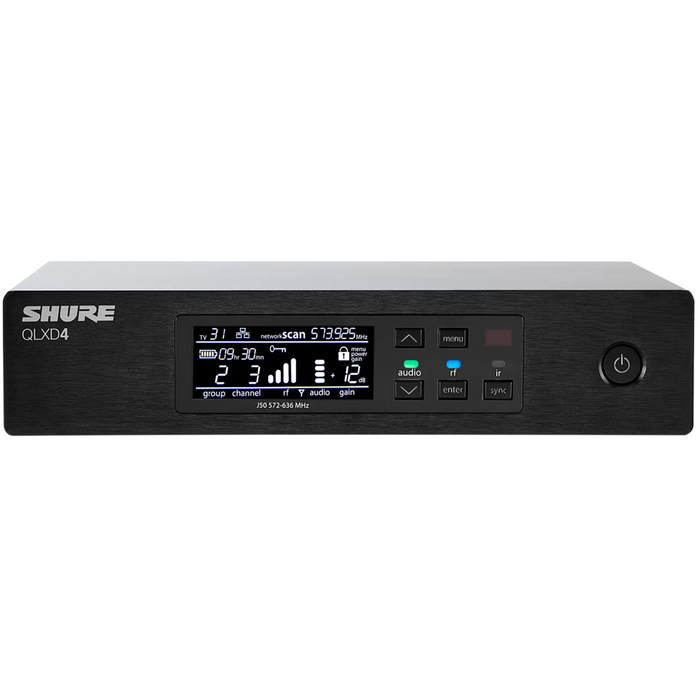 Shure QLXD4 Single-Channel Wireless Receiver - G50 Band - New