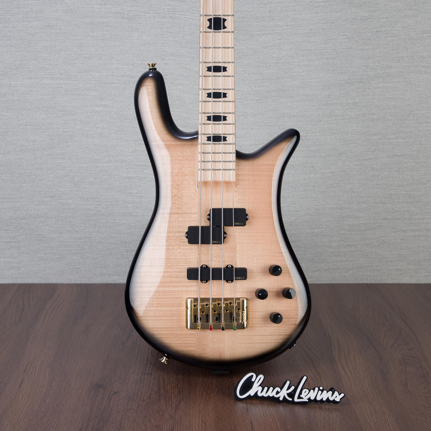 Spector Euro 4 Electric Bass Guitar - Natural Black Burst Gloss - CHUCKSCLUSIVE - #NB22935