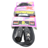 ProX XC-5PDMX05 5 Ft. DMX XLR5-M to XLR5-F High Performance Lighting Cable - New