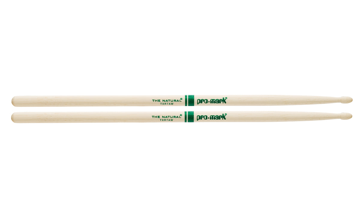 Promark TXR7AW Hickory 7A The Natural Wood Tip drumstick