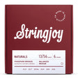 Stringjoy Naturals Phosphor Bronze Acoustic Guitar Strings - Medium Gauge (.013-.056)