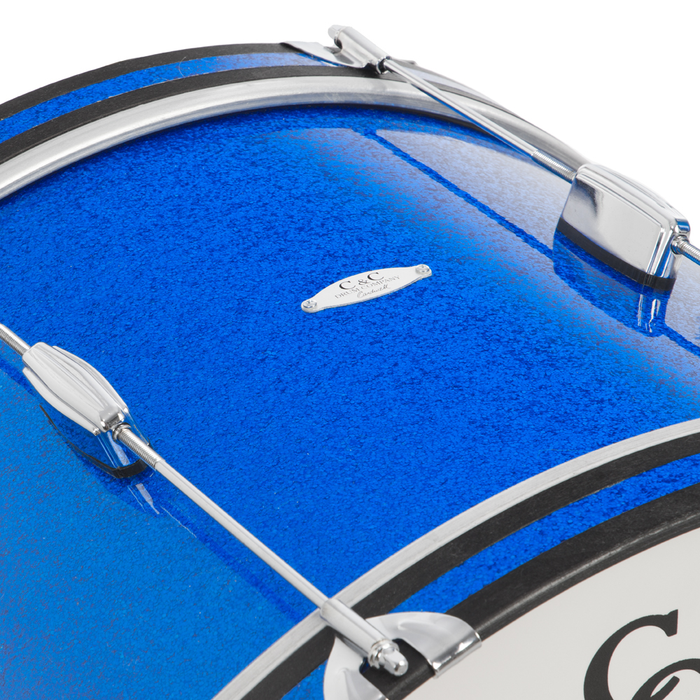 C&C Drums Player Date II Big Band 3-Piece Shell Pack - Blue Sparkle Wrap