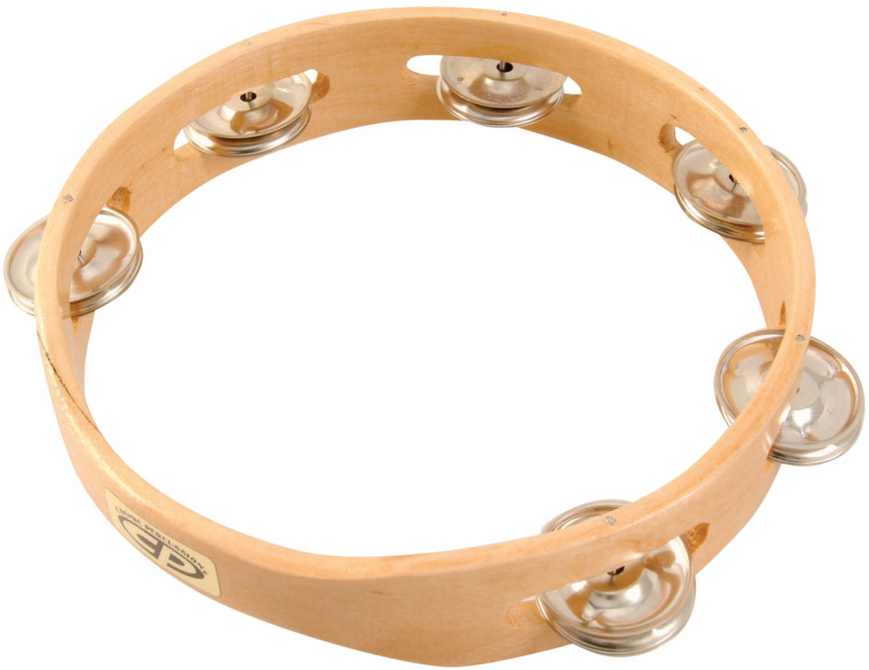 LP CP388 CP 8" Wood Headless Tambourine With Single Row Jingles