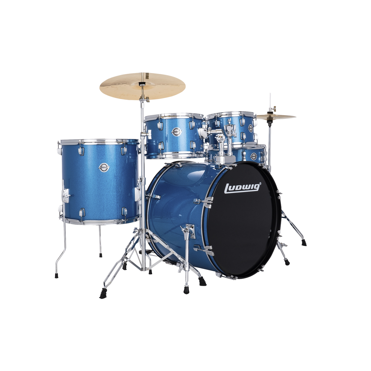 Ludwig Accent Drive Series 5-Piece Drum Kit - Blue Sparkle