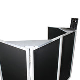 ProX XF-4X3048W MK2 Four Panel Collapse and Go DJ Facade with White Frame and Carry Bag