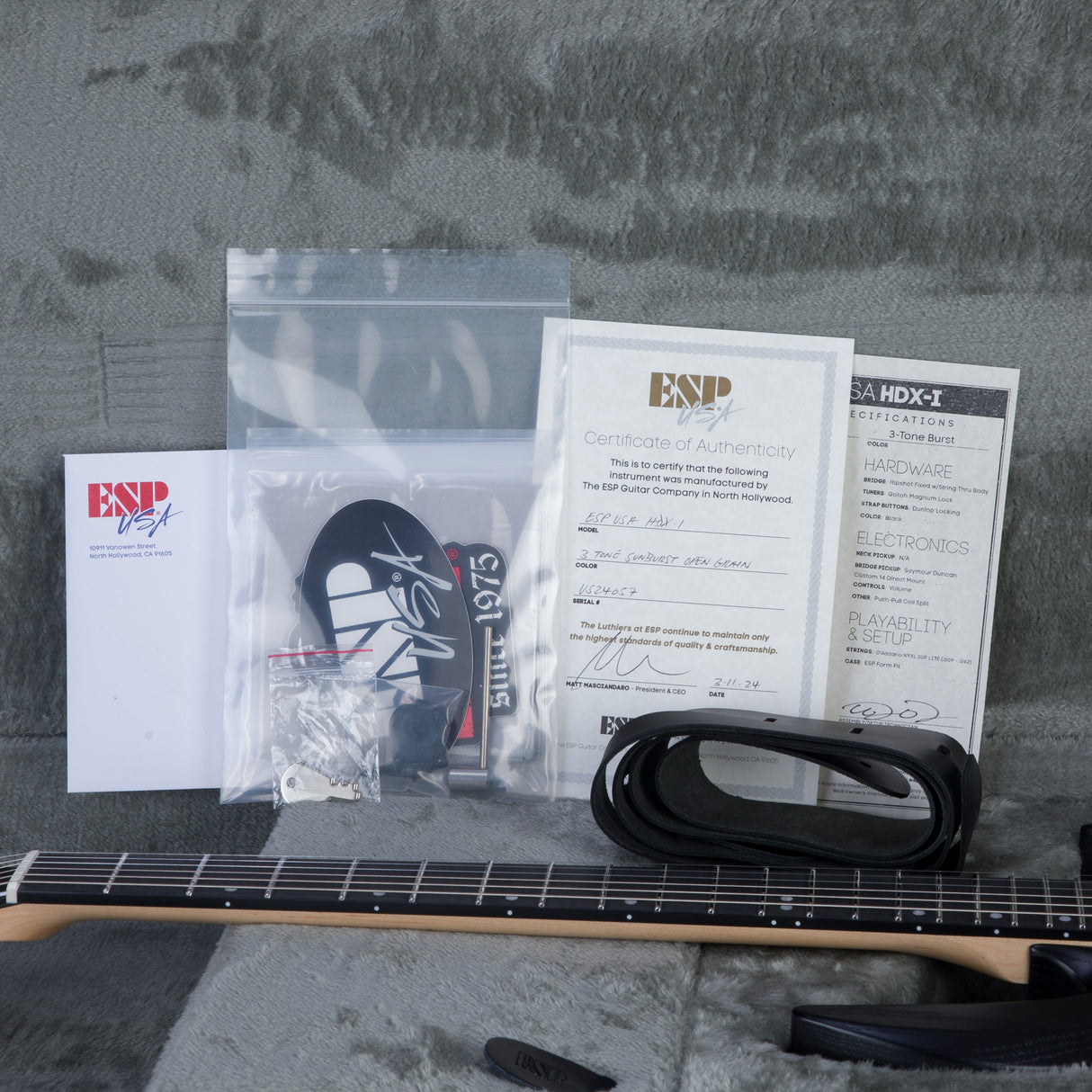 ESP USA HDX-1 Electric Guitar - 3-Tone Sunburst - #US24057 - Mint, Open Box