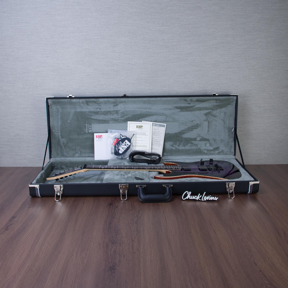 ESP USA M-II DX Electric Guitar - Dark Purple Sunburst - #US26087