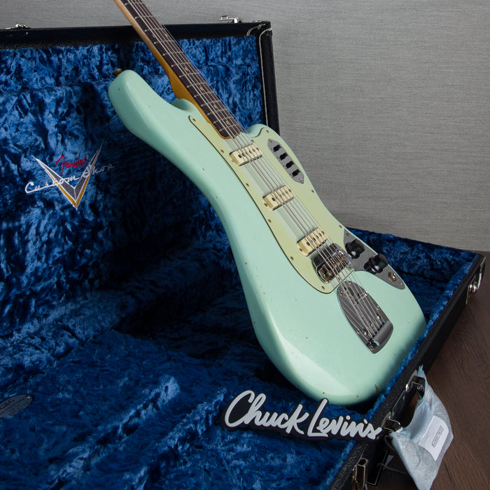 Fender Custom Shop Limited Edition Bass VI Journeyman Relic - Faded Aged Surf Green - New