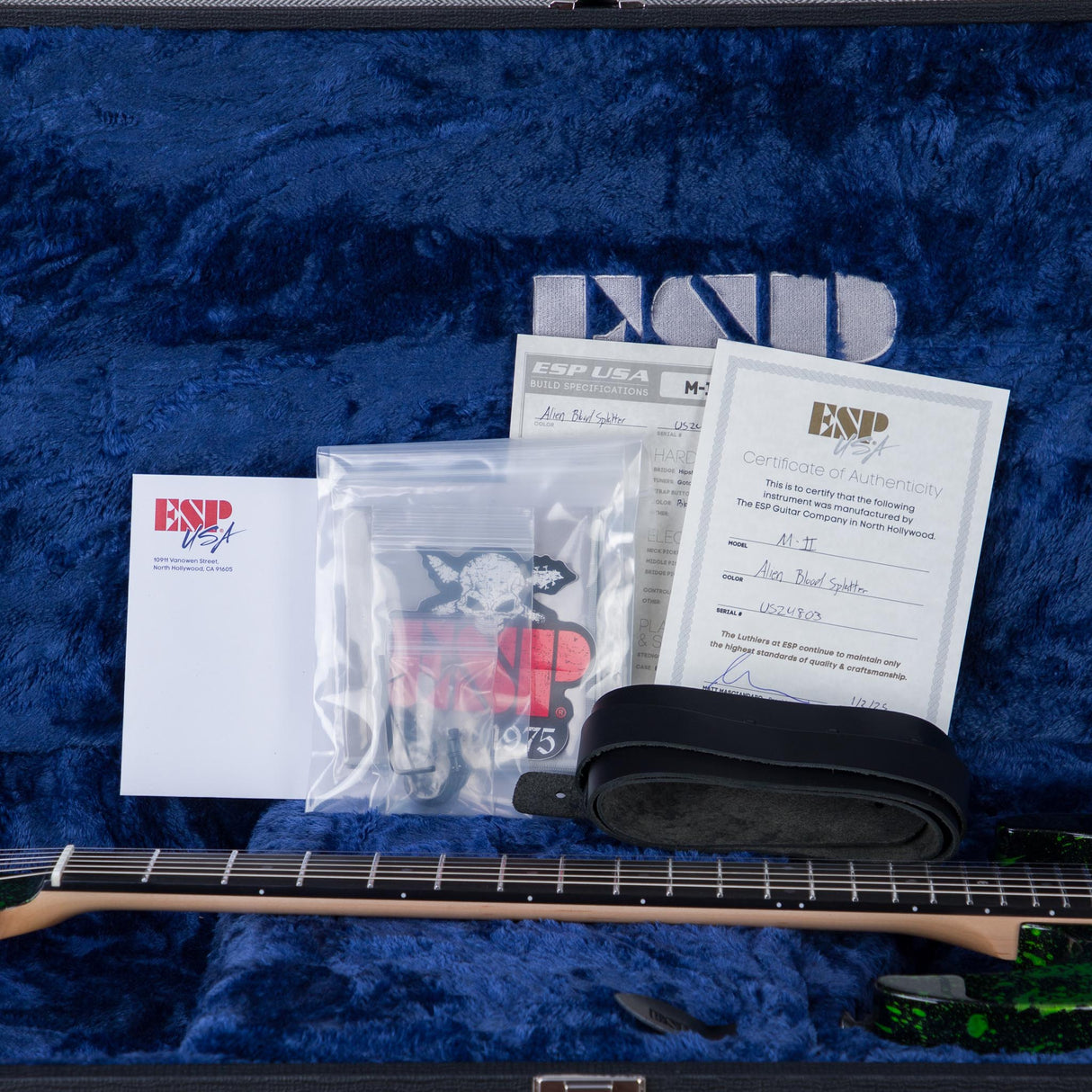 ESP USA M-II HT Electric Guitar - Alien Blood Splater - #US24803