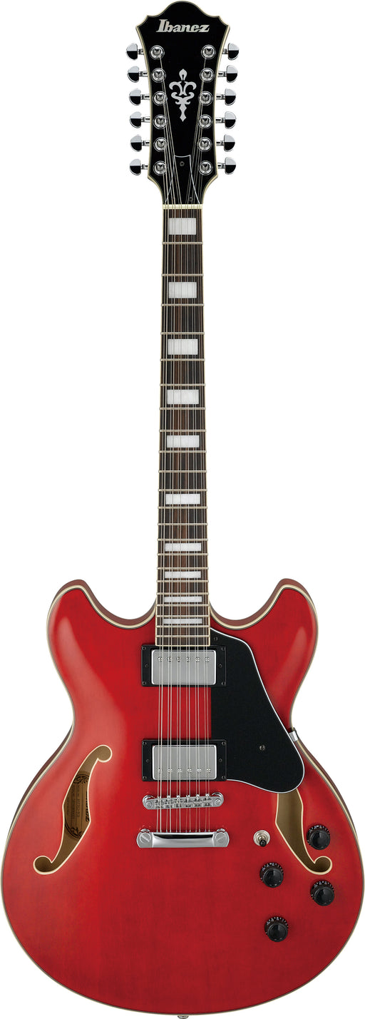 Ibanez AS7312 12 String Artcore Semi-Hollow Electric Guitar - Transparent Cherry Red