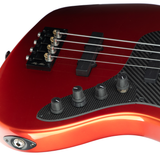 Brubaker JXB-4 Standard Bass Guitar - Tangerine Metallic - New