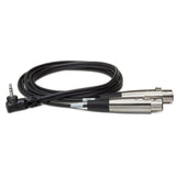 Hosa CYX-402F Dual XLR3F to Right-angle 3.5 mm TRS Microphone Cable