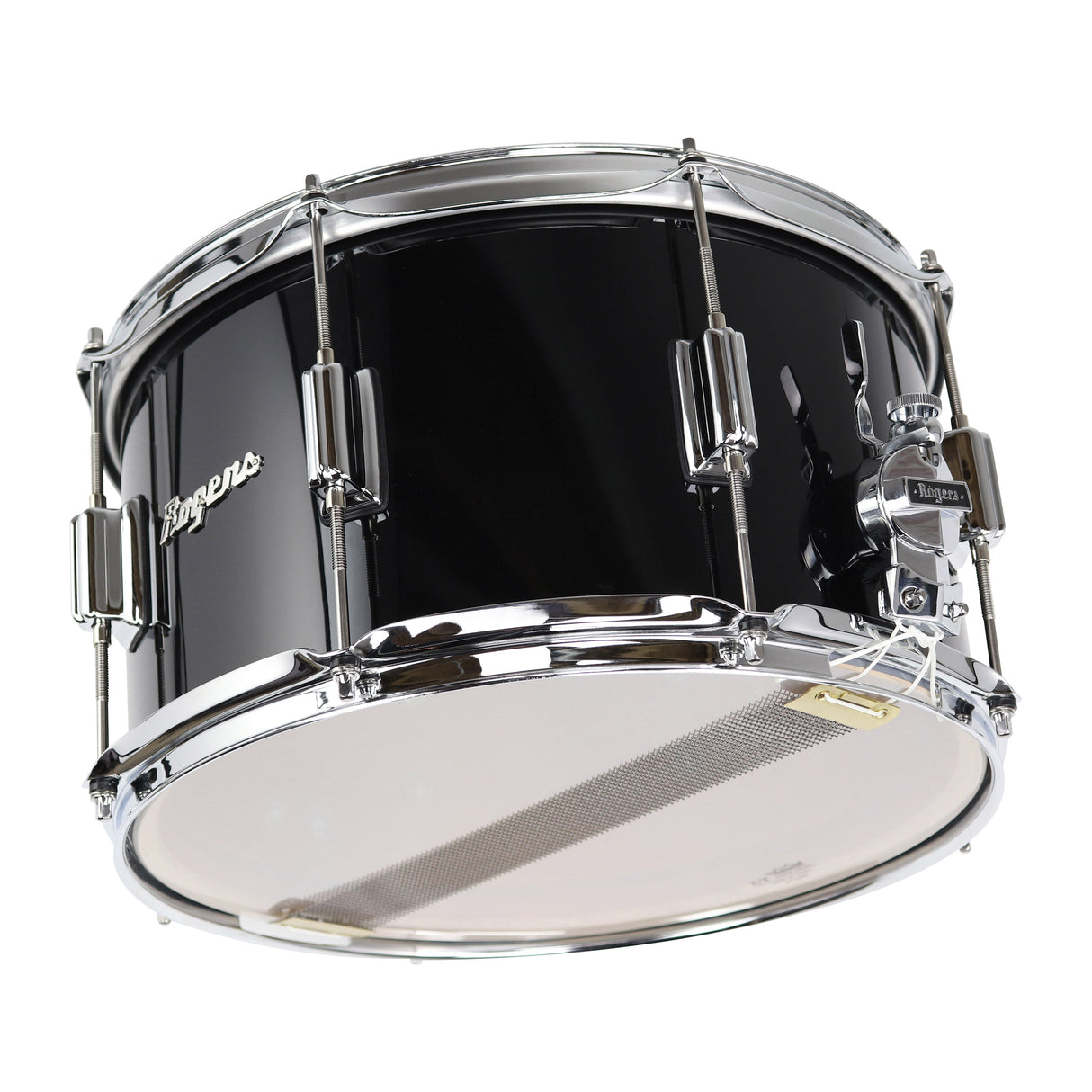 Rogers PowerTone 28PB 8x14 Wood Shell Snare Drum - Piano Black