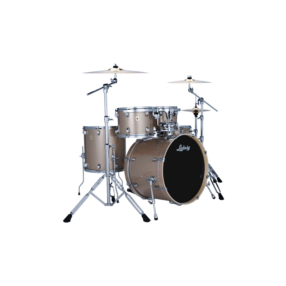 Ludwig Evolution 5-Piece Drum Kit with 22-Inch Kick - Prosecco Sparkle