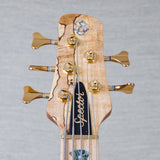 Spector USA Custom NS-5 5-String Electric Bass Guitar - Chestnut Natural - #2224
