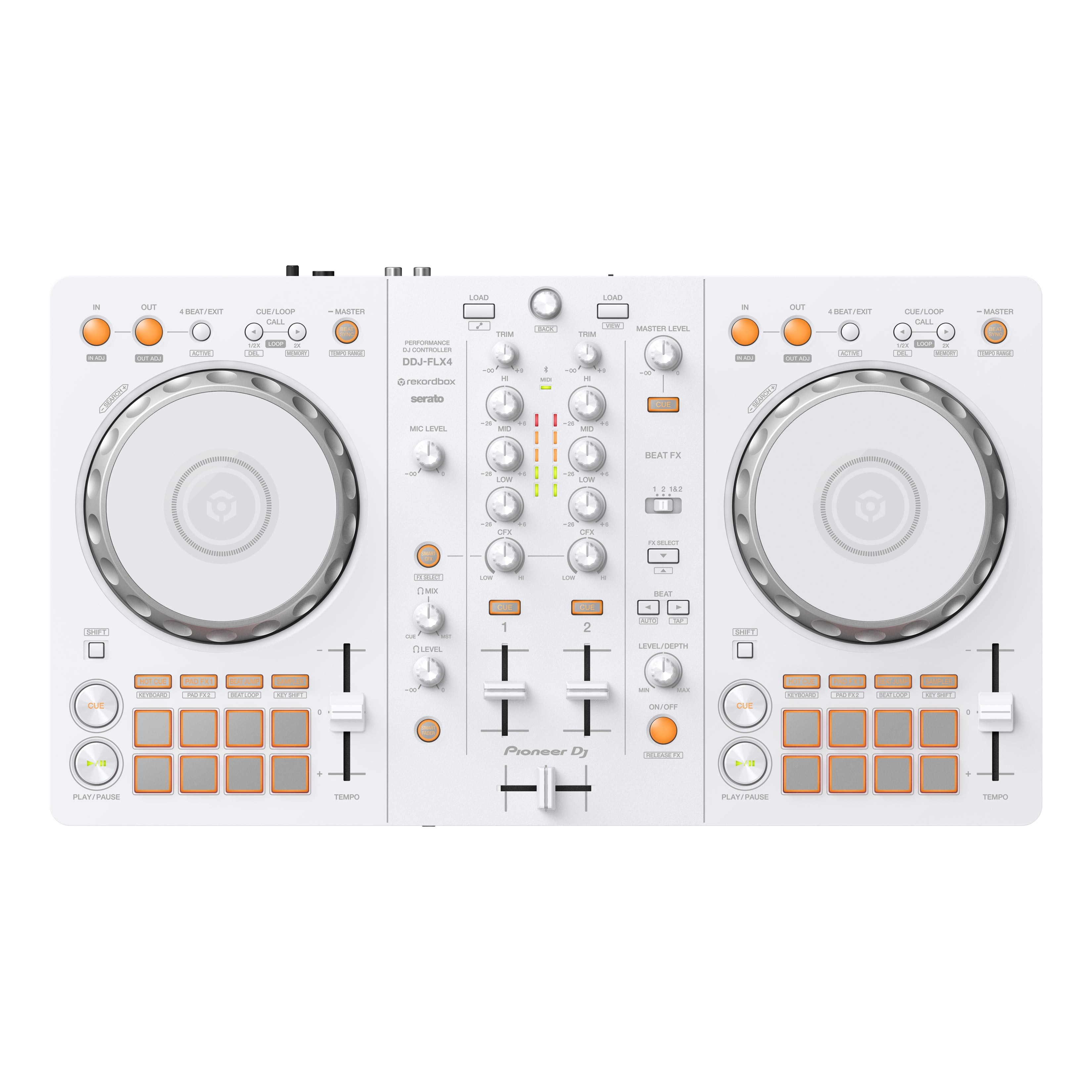 Pioneer DDJ-FLX4W 2-Channel Rekordbox and Serato DJ Controller