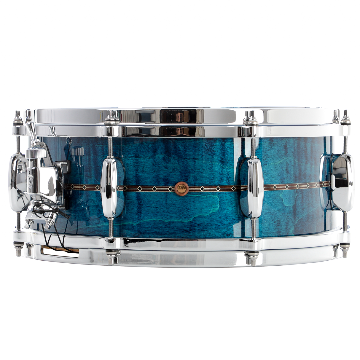 Tama Star Maple 5.5" x 14" Snare Drum - Ocean Blue Curly Maple