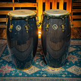 LP Matador Conga and Tumba Set, Siam Oak - Black with Gold Hardware - CHUCKSCLUSIVE