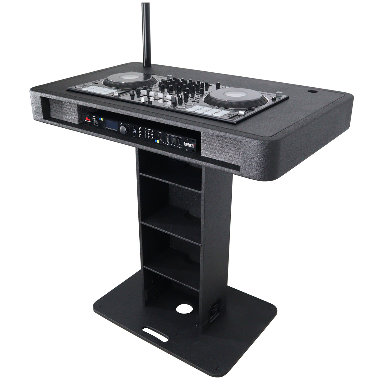 ProX XZF-DJCTBL Control Tower DJ Podium for Pioneer DDJ-REV7 XDJ-XZ FLX10 RANE Four - Black Finish