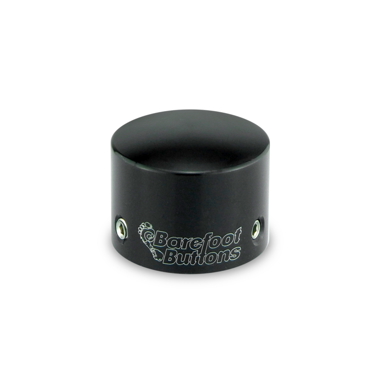 Barefoot Buttons V1 Tall Boy Footswitch Button, Black - For Common 3PDT Switches