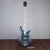 Spector Euro 4 LT Poplar Burl Over Ash Electric Bass Guitar - Faded Light Blue Gloss - CHUCKSCLUSIVE - #]C121NB23300