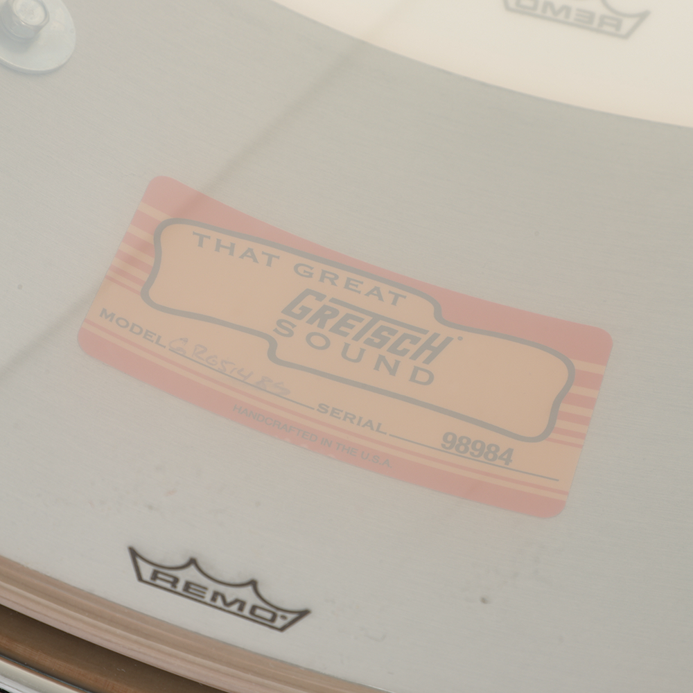 Gretsch 5" x 14" USA Custom Snare Drum - Aqua Satin Flame Nitron, 8 Lug, Micro Sensitive