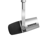 Shure MV7+-W Podcasting Bundle with Boom Arm and Headphones - White