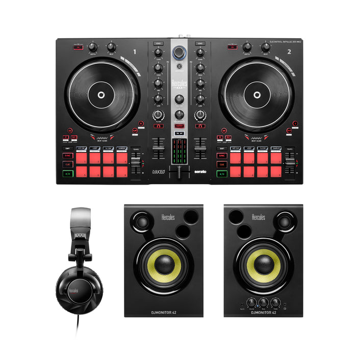 Hercules DJ DJ ESSENTIALS KIT Includes Inpulse 300 MK2, DJ Monitor 42, and HDP DJ60 Headphones