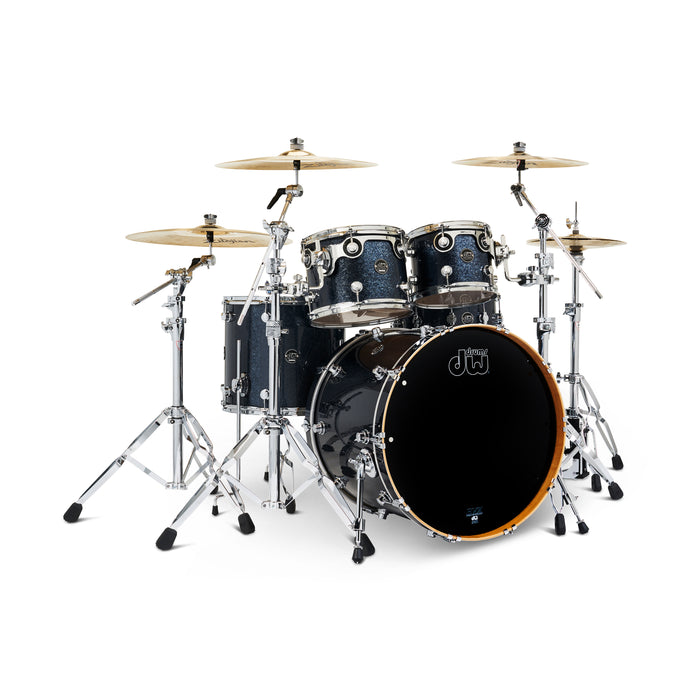 Drum Workshop Limited Edition Cherry Performance 4-Piece Shell Pack - Black Sparkle