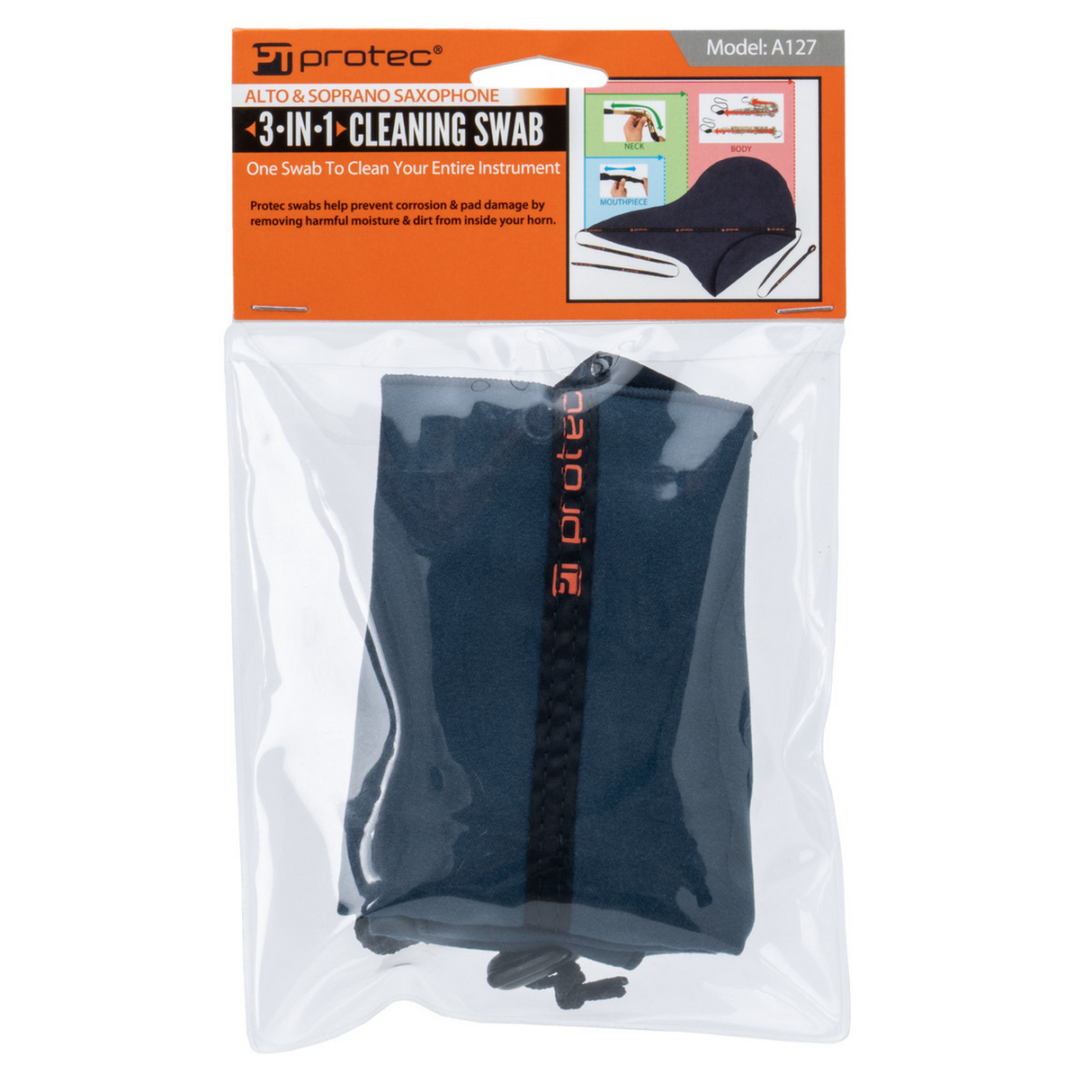 Protec 3-in-1 Alto & Soprano Saxophone Microfiber Swab