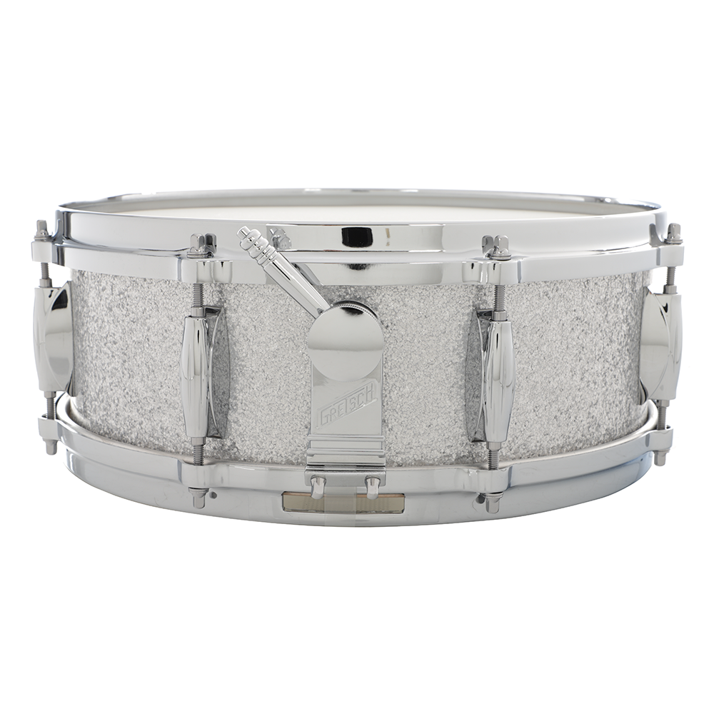 Gretsch 5 x 14" USA Custom Snare Drum - Silver Sparkle Nitron, 8-Lug Micro-Sensitive